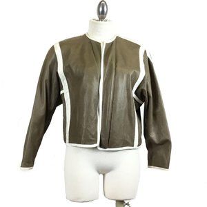 Gianni Versace Vintage 1980s Leather Jacket Bolero